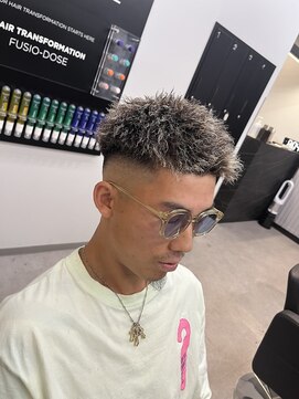 メンズ ラピス 横浜店(Men’sLapis) ホワイトメッシュ×ツイストパーマ