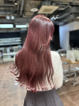 アオ(ao.) 韓国レイヤーカットカシスピンク暖色カラー