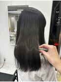 韓国顔まわりレイヤーカットグレージュオリーブベージュブラウン