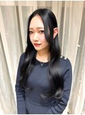 20代/30代暗髪艶カラー＆小顔カット