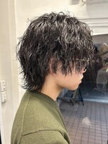 ラレイ ハラジュク(Lalei harajuku)&nbsp;【白石】センターパートマッシュウルフ縦落ち大きめツイスパ原宿