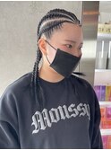 【立川CRES三木】コーンロウ6本デザイン3