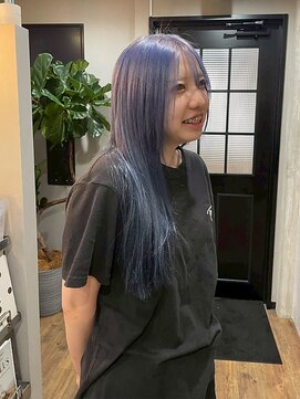 ヘアプレイスソル (HAIR PLACE SoL) ブリーチカラー/ブルーパープル