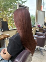 ミニマス(minimus) ボルドーブラウン × 美髪ストレート