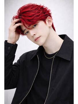 グレイバイニューヨークニューヨーク 京都北大路(Gray by NYNY) フェザーパーマ×レッドカラー