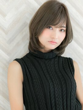 ローマ ギンザ(ROMA Ginza) ミディアムレイヤー/ひし形レイヤーボブ/似合わせカット白髪染め
