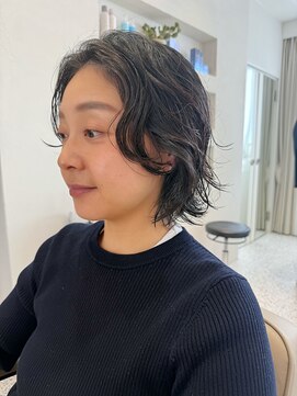 オン キャナルシティ博多前店(on) 【晴音】ボブパーマ/ショートウルフ/パーマ/30代