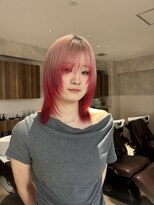 フェイス 石川町 (FACE)&nbsp;ピンク×レッドのルーツカラーで叶える最旬デザインカラー！
