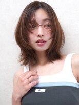 ドーチェ 瓢箪山(DOCHE)&nbsp;顔回りレイヤー×くびれボブ×ウォームブラウン