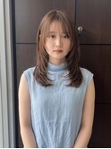 【小顔効果◎】韓国風レイヤー×透明感カラー