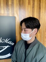 グッドマン バーバーショップ リョクチ(goodman barbar shop RYOKUCHI)&nbsp;メンズカット/センターパート/メンズパーマ/毛流れパーマ