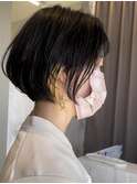 前下がりボブ×インナーカラー