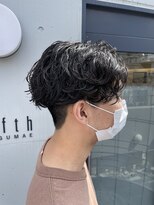 波巻きスパイラルパーマ　刈り上げツーブロック