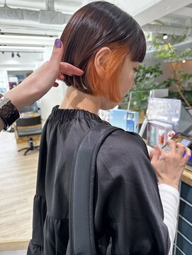 オーシャン(Ocean) ［Ocean Hair&Life 水田］☆デザイン☆ボブ×イヤリングカラー