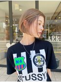 ハイトーンミディアムボブ