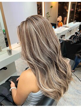 ブレンド 渋谷(BLend) 前髪アンブレラカラーこなれミディイメチェンウェーブパーマ