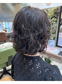 ふんわりパーマボブ