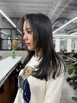 ニコ トウキョウ 渋谷(nico TOKYO) くびれヘアロングレイヤーハッシュレイヤー/オリーブグレージュ