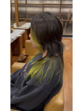 シーツー 川口店(C2) ロングウルフ×デザインカラー×ライムグリーン