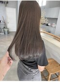 透明感オリーブグレージュ!ブリーチなしダブルカラー◎