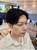 メンズセンターパート