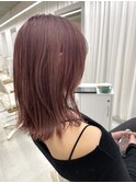 ピンク×ミディアムレイヤー