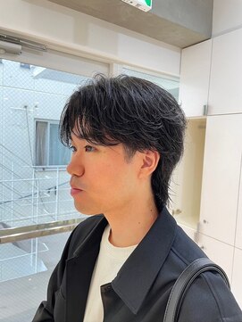 ヘアサロン ガリカ 表参道(hair salon Gallica) スタイリング簡単◎センターパートのニュアンスパーマ