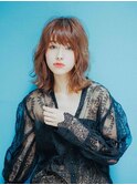 【錦糸町美容院Agate】斜めバングニュアンスカラー×波巻きi
