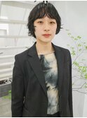 ショートパーマ/黒髪ショート