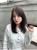 小顔レイヤーミディアムくびれハッシュカット吉祥寺