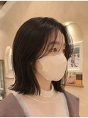 ●外ハネくびれミディアム/ナチュラルストレートレイヤーボブ