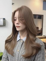ビュー フクオカ(VIEW FUKUOKA)&nbsp;セミロング/顔周り/前髪/レイヤー/韓国風/ミルクティーベージュ
