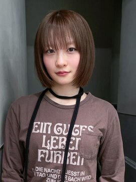 アイティーバイアルバム 松戸店(IT by ALBUM) 顔周りレイヤーブラウンベージュボブ_F30681