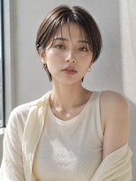 ノア 三宮店(NOA)&nbsp;【NOA】丸みショートボブ×シースルーバング×透明感ブラウン