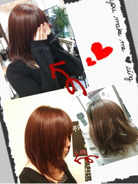 ブリリアントヘアー 下関長府(brilliant hair) ツヤっとピンク♪