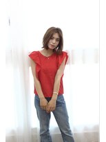 バグズ ヘアデザイン 桔梗が丘店(Baguz HAIR DESIGN)&nbsp;外ハネ前下がりボブヘルシーレイヤー