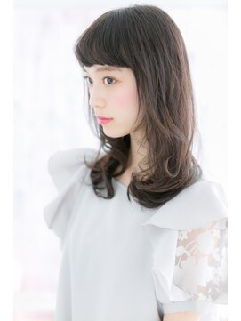 ミック ヘアアンドビューティー 大山店(miq  Hair&Beauty) 斜めバング×オン眉　フェアリーセミディa