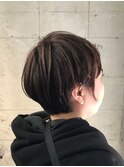 ふんわりショート_アッシュブラウン外ハネボブ