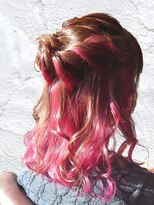 アフレッシュヘアー(afresh hair)&nbsp;ピンクインナー&ヘアアレンジ