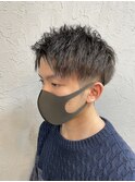 2ブロック+ツイストパーマ