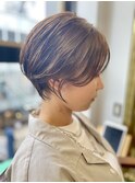 「NUDE」#フェザーバング 前下りショート マッシュヘア