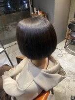 インス(ensue)&nbsp;20代30代ミニボブココアブラウン小顔美肌ストレート丸み