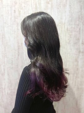 テトテ 門戸厄神店(tetote) 【tetote村山サロンスタイル】裾カラーバイオレット