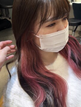 ロンド シャルム 吉祥寺(Lond charme) インナーカラー ピンクカラー ふんわりカール