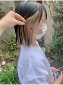 イヤリングカラー　インナーカラー　ベージュカラー