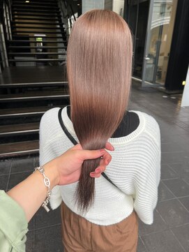 ロンド レア 天神大名店(Lond Le’a) ミルクティーベージュダブルカラーインナーカラーケアブリーチ