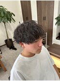 スパイラルパーマ/刈り上げマッシュ/波巻き