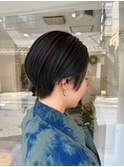 ショート×ブルーグレー