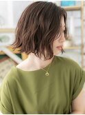 ■かきあげ前髪アシンメトリーくびれボブパーマ314大宮30代40代