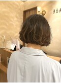 ニュアンスパーマミニボブ ウィービングカラー ぱつっとボブ銀座